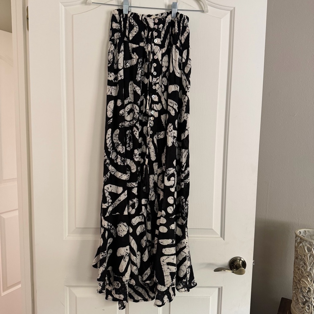 Haute Hippie Monochrome Abstract Skirt